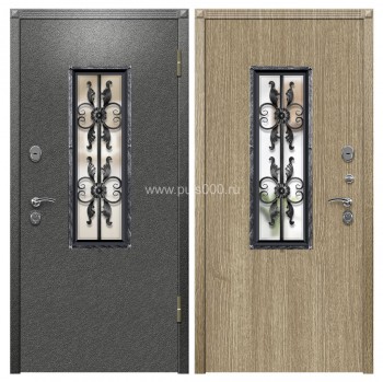 Входная дверь с порошковым напылением и ковкой PR-1418